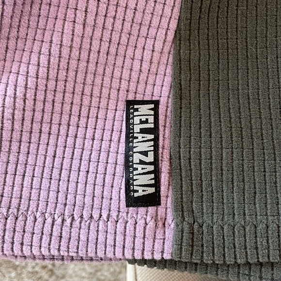 Melanzana V2 Gray/Purple Micro Grid Hoodie Dress - Picture 3 of 3